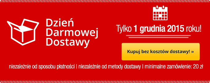 1 grudnia 2015 - Dzień Darmowej Dostawy w TaniaKsiazka.pl